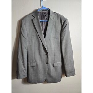 Lauren Ralph Lauren‎ Blazer Sport Coat Herringbone Two Button Gray Mens